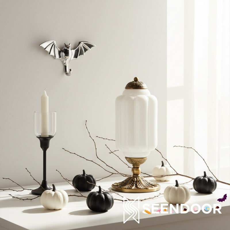 Retro Eloise Milk Glass Table Lamp for Bedroom Decor