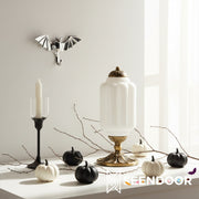 Retro Eloise Milk Glass Table Lamp for Bedroom Decor