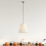 Afbeelding laden in galerijweergave, Luvora moderne stoffen geplooide kap hanglamp - eigentijdse elegante decoratieve hanglamp

