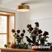 Bolvira Metal Drum Design Modern Flush Mount for Entryway & Bedroom