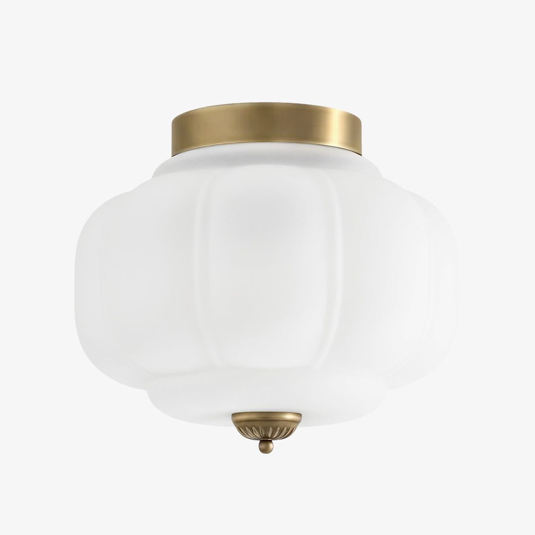 Lámpara de Techo Empotrada Vintage Eloise de Vidrio Lechoso - Encanto Vintage y Luz Suave