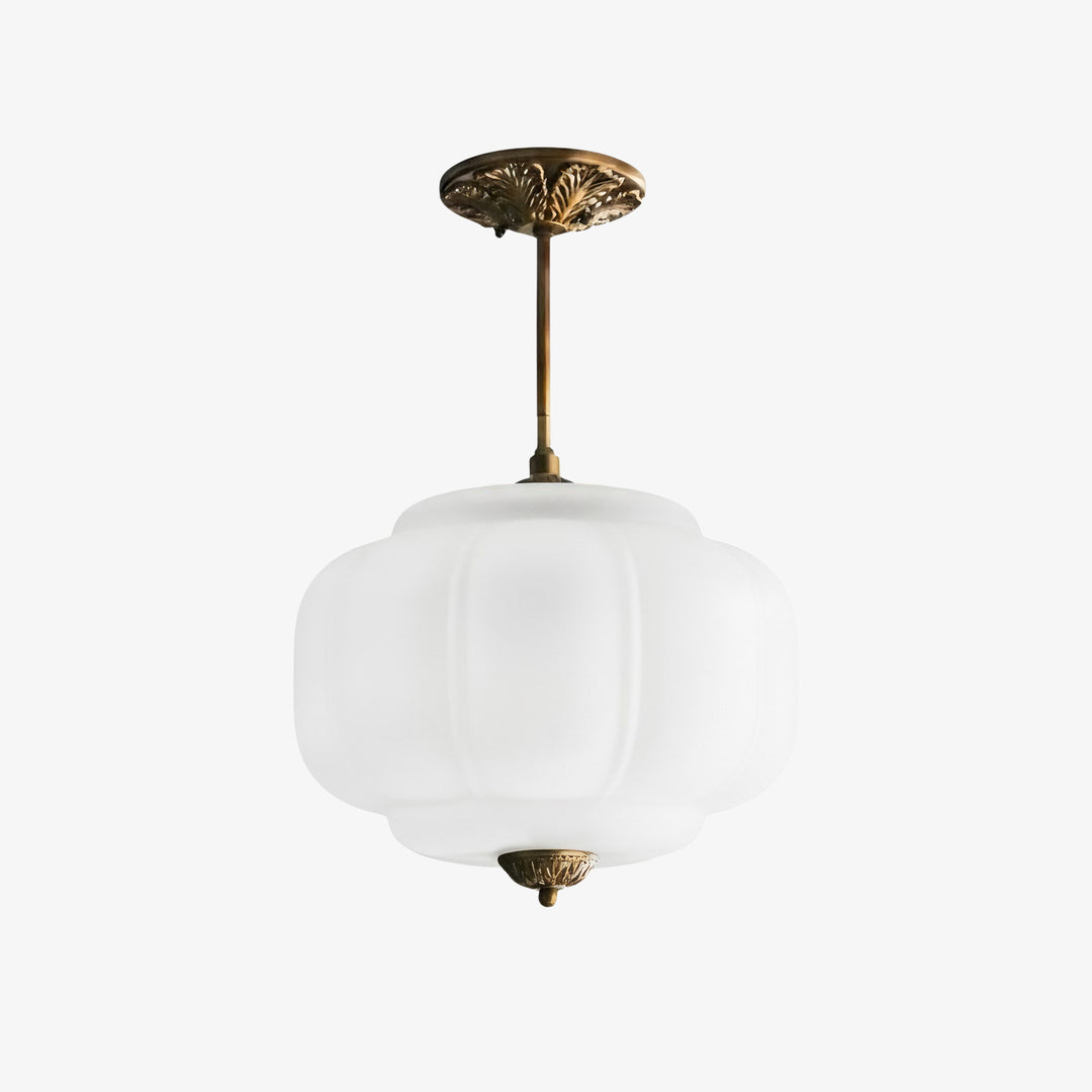 Eloise Vintage Glas Kronleuchter – Milchglas Wohnakzent