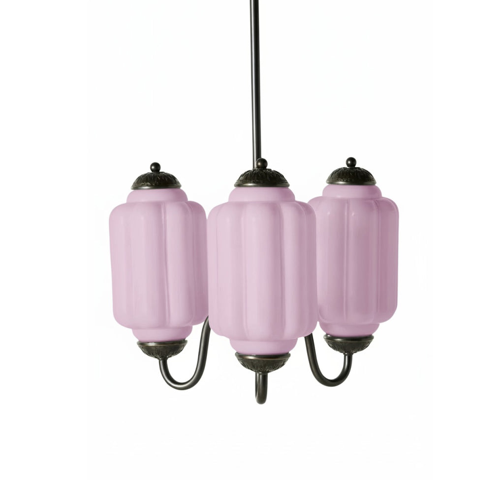 Eloise Vintage Glass Chandelier - Milk Glass Home Accent