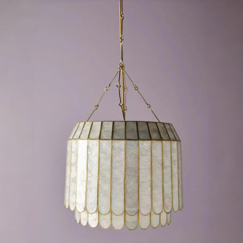Lumica Capiz Facet Hanglamp - Elegant Natuurlijk Schelpenontwerp