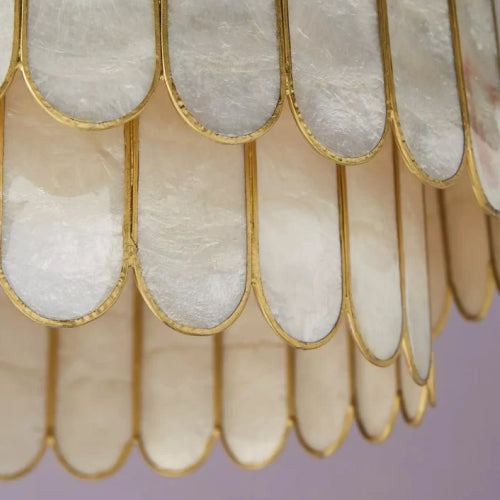 Lumica Capiz Facet Hanglamp - Elegant Natuurlijk Schelpenontwerp