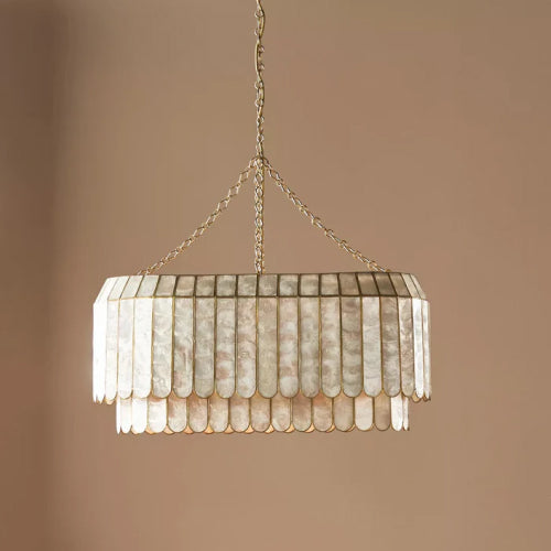 Lumica Capiz Facet Hanglamp - Elegant Natuurlijk Schelpenontwerp