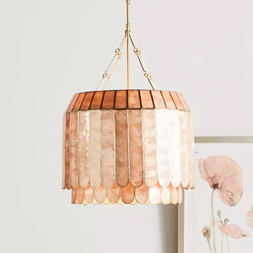 Lumica Capiz Facet Hanglamp - Elegant Natuurlijk Schelpenontwerp