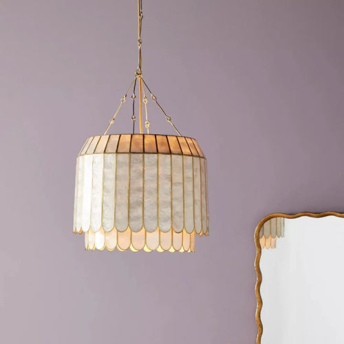 Lumica Capiz Facet Hanglamp - Elegant Natuurlijk Schelpenontwerp