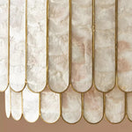 Afbeelding laden in galerijweergave, Lumica Capiz Facet Hanglamp - Elegant Natuurlijk Schelpenontwerp
