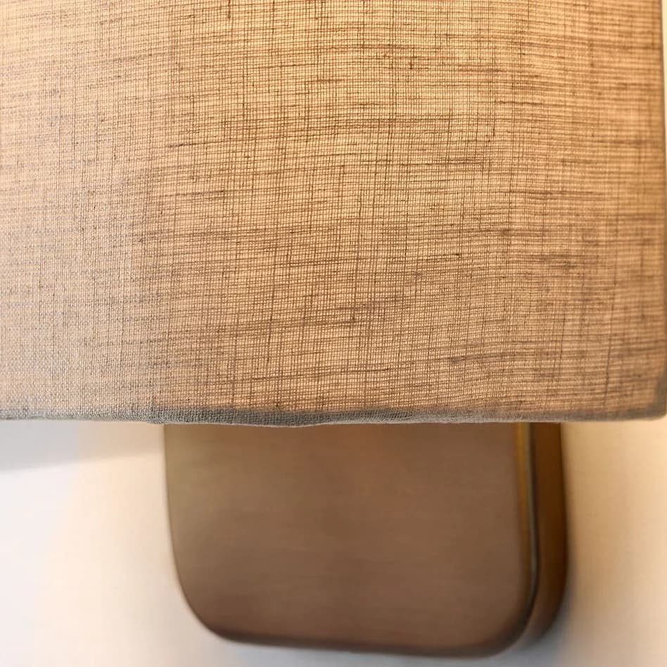 Maris Moderne Linnen Kap Metalen Wandlamp