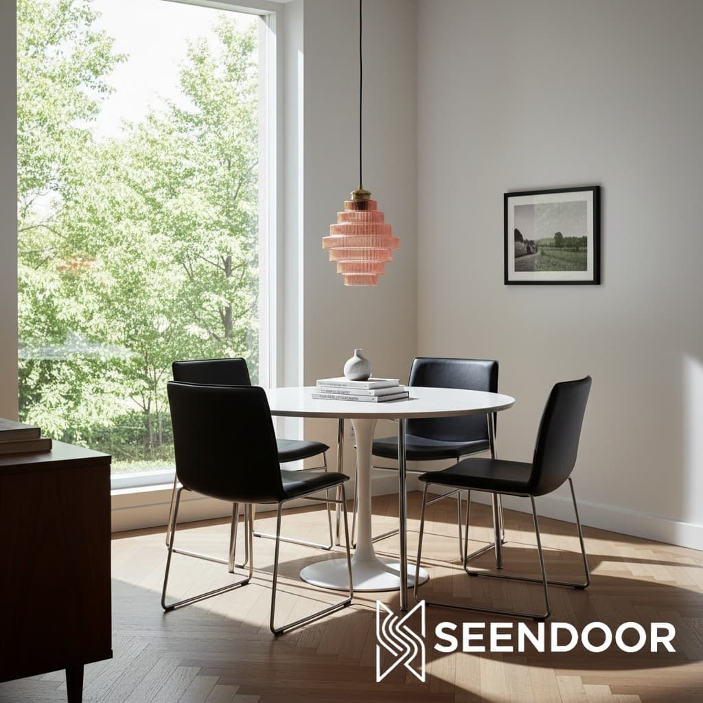 Amara Nordic gestreifte Buntglas-Flaschen-Hängeleuchte