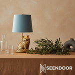 Carica immagine nel visualizzatore della Galleria, Pawdia Figurina Animale – Lampada da Tavolo in Poliresina per Camera da Letto e Soggiorno