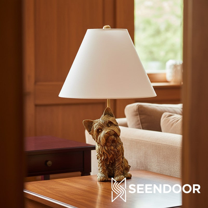 Pawdia Figurina Animale – Lampada da Tavolo in Poliresina per Camera da Letto e Soggiorno