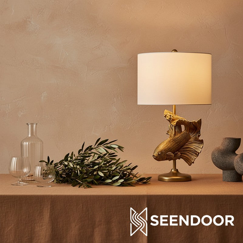 Pawdia Figurina Animale – Lampada da Tavolo in Poliresina per Camera da Letto e Soggiorno