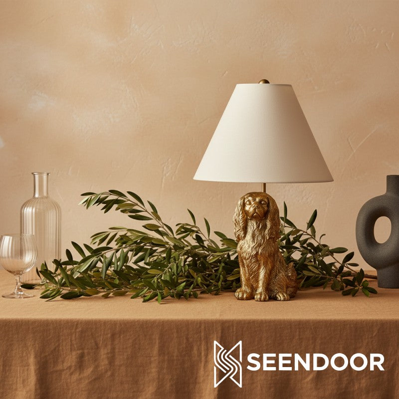 Pawdia Figurina Animale – Lampada da Tavolo in Poliresina per Camera da Letto e Soggiorno