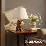 Carica immagine nel visualizzatore della Galleria, Pawdia Figurina Animale – Lampada da Tavolo in Poliresina per Camera da Letto e Soggiorno