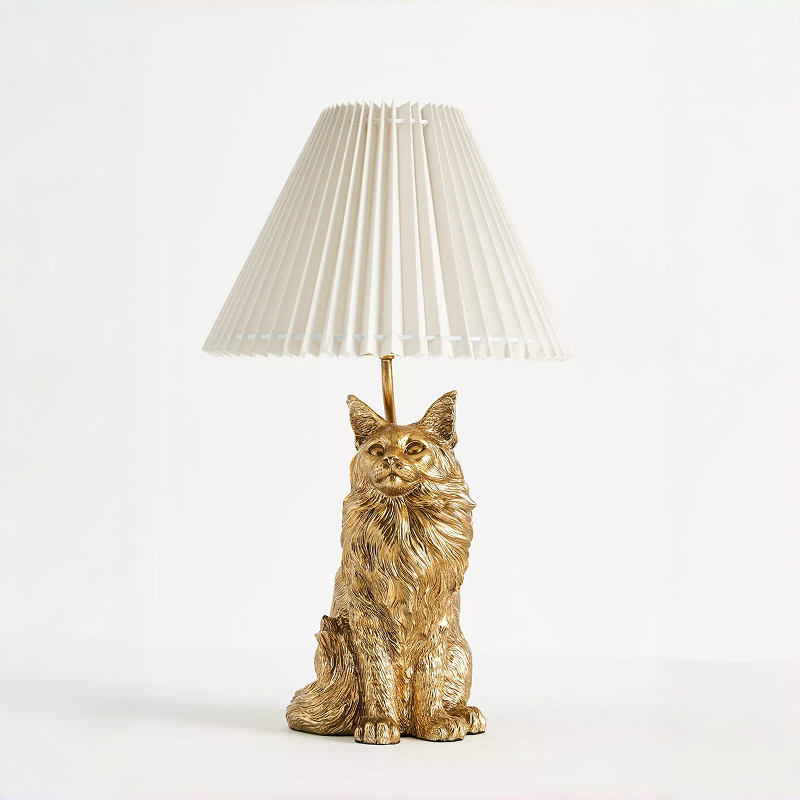 Pawdia Figurina Animale – Lampada da Tavolo in Poliresina per Camera da Letto e Soggiorno