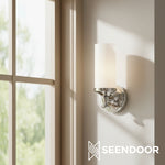 Load image into Gallery viewer, Kalvora Curved Arm Design Modern Wall Sconce for Bedroom &amp; Living Room
