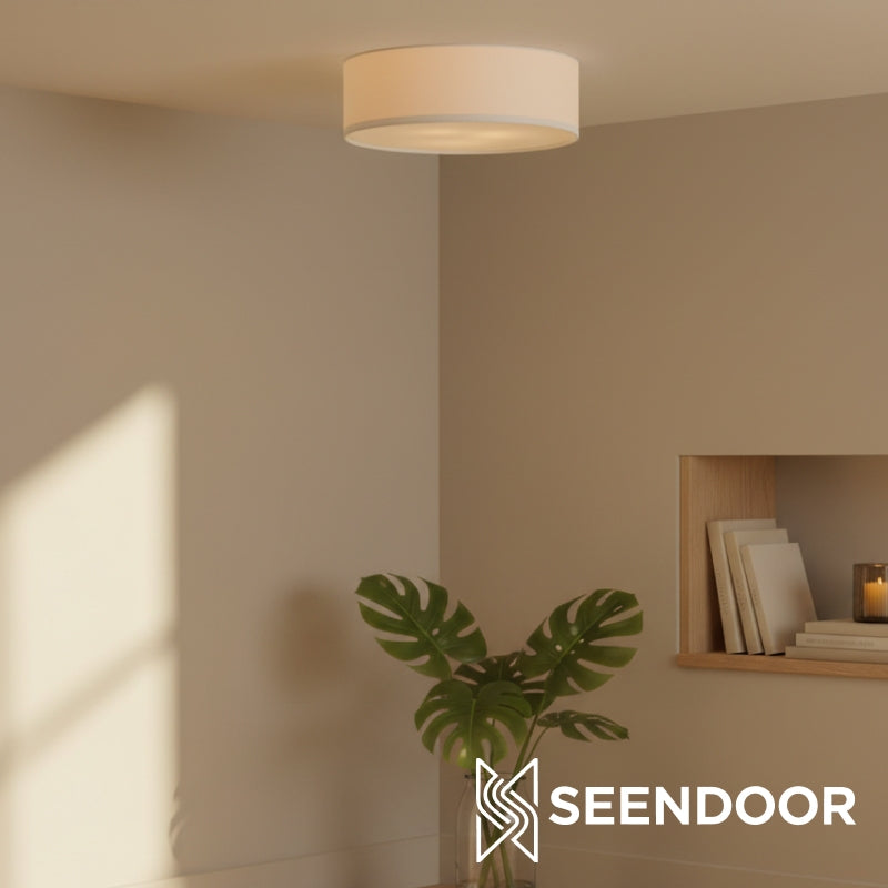 Dumora Textured Fabric Modern Fixture for Bathroom & Entryway