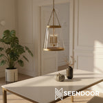 Load image into Gallery viewer, Driscoll Contemporary Drum Shade Pendant for Dining &amp; Entryway
