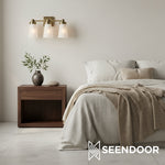 Load image into Gallery viewer, Derlina Classic Multi-head Glass Shade Wall Lamp for Bathroom &amp; Bedroom
