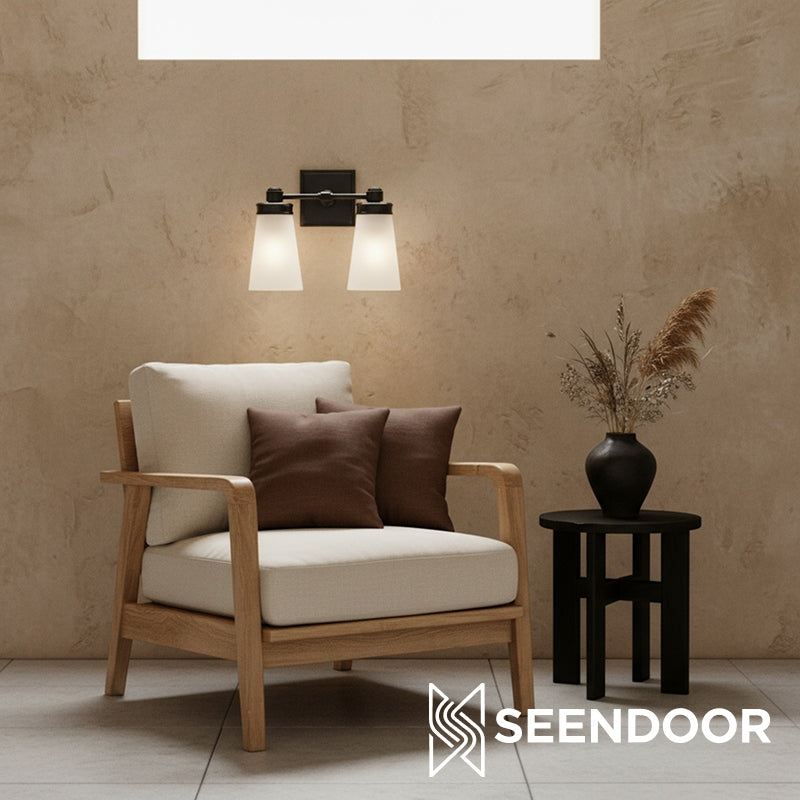 Derlina Classic Multi-head Glass Shade Wall Lamp for Bathroom & Bedroom