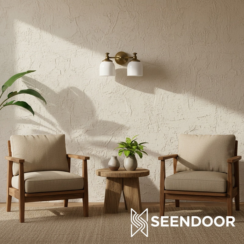 Kalvora Curved Arm Design Modern Wall Sconce for Bedroom & Living Room