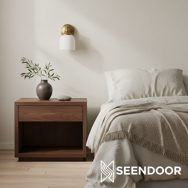 Kalvora Curved Arm Design Modern Wall Sconce for Bedroom & Living Room