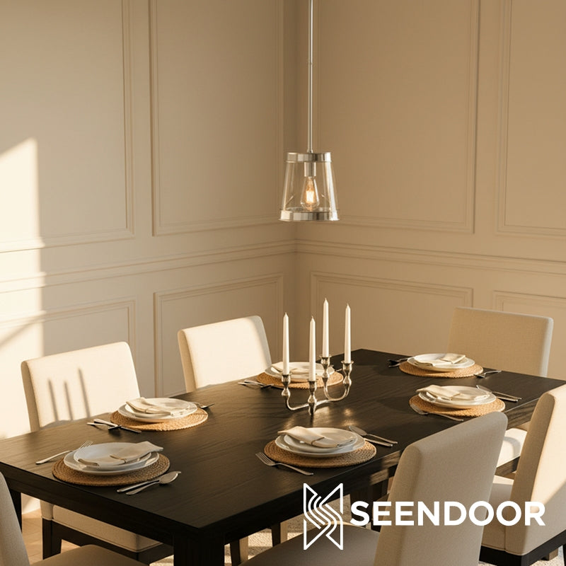 Driscoll Contemporary Drum Shade Pendant for Dining & Entryway