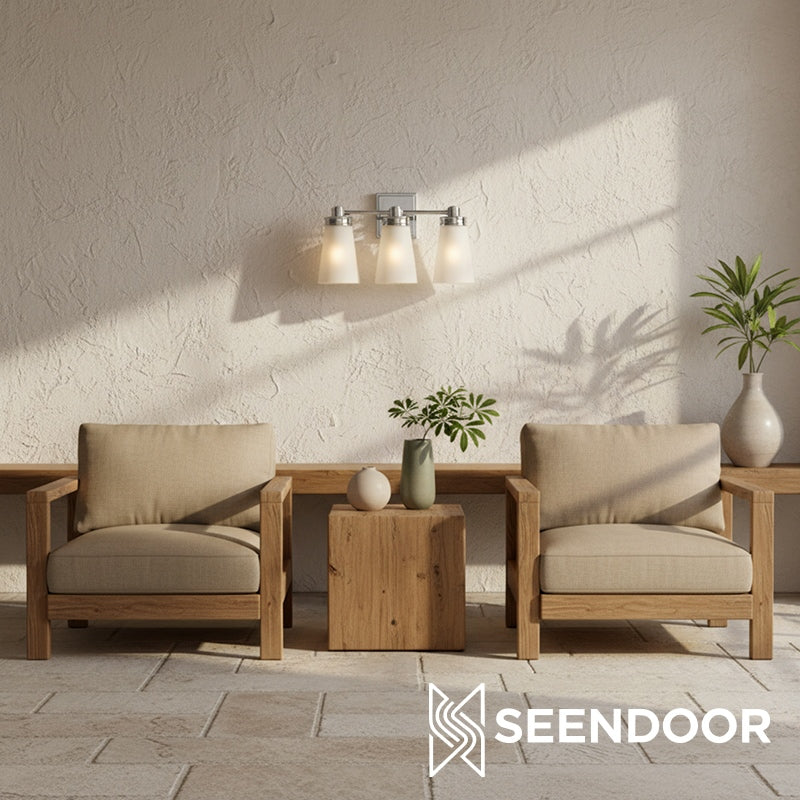 Derlina Classic Multi-head Glass Shade Wall Lamp for Bathroom & Bedroom