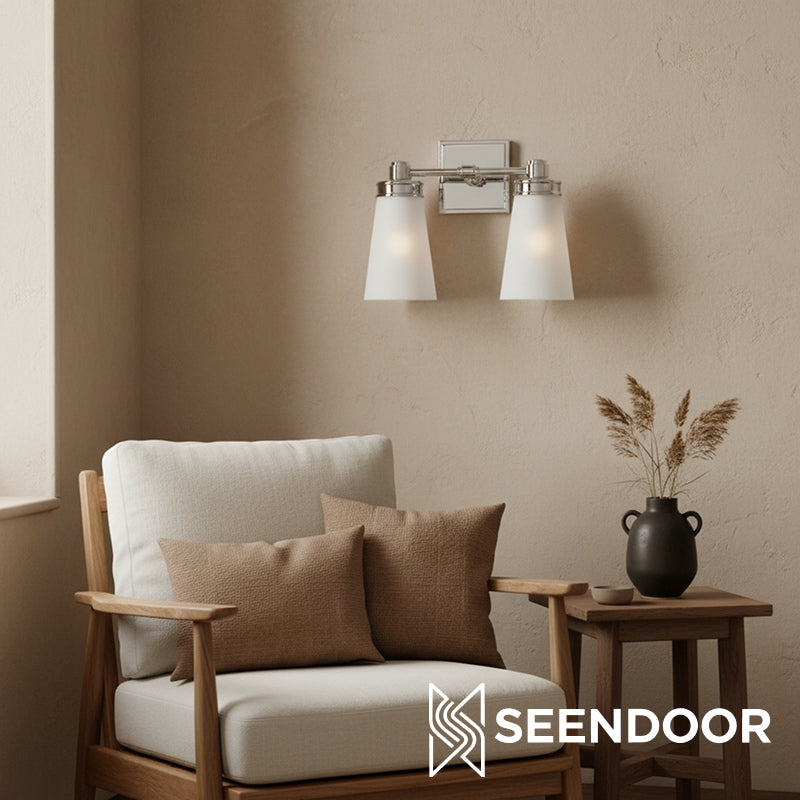 Derlina Classic Multi-head Glass Shade Wall Lamp for Bathroom & Bedroom