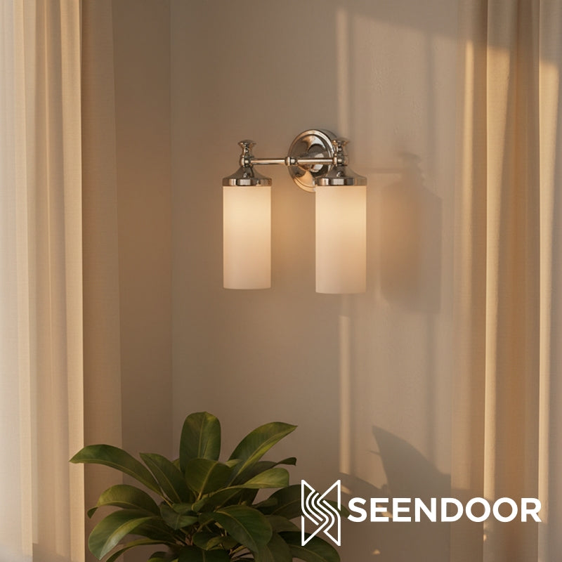 Kalvora Curved Arm Design Modern Wall Sconce for Bedroom & Living Room