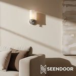 Load image into Gallery viewer, Kalvora Curved Arm Design Modern Wall Sconce for Bedroom &amp; Living Room
