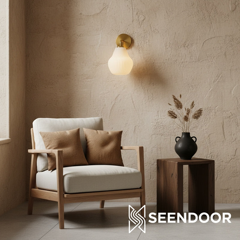 Rivrona Fluted Design Modern Wall Lamp for Entryway & Study