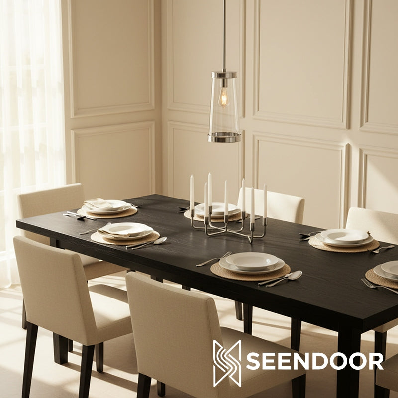 Driscoll Contemporary Drum Shade Pendant for Dining & Entryway