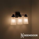 Load image into Gallery viewer, Derlina Classic Multi-head Glass Shade Wall Lamp for Bathroom &amp; Bedroom
