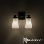 Load image into Gallery viewer, Derlina Classic Multi-head Glass Shade Wall Lamp for Bathroom &amp; Bedroom
