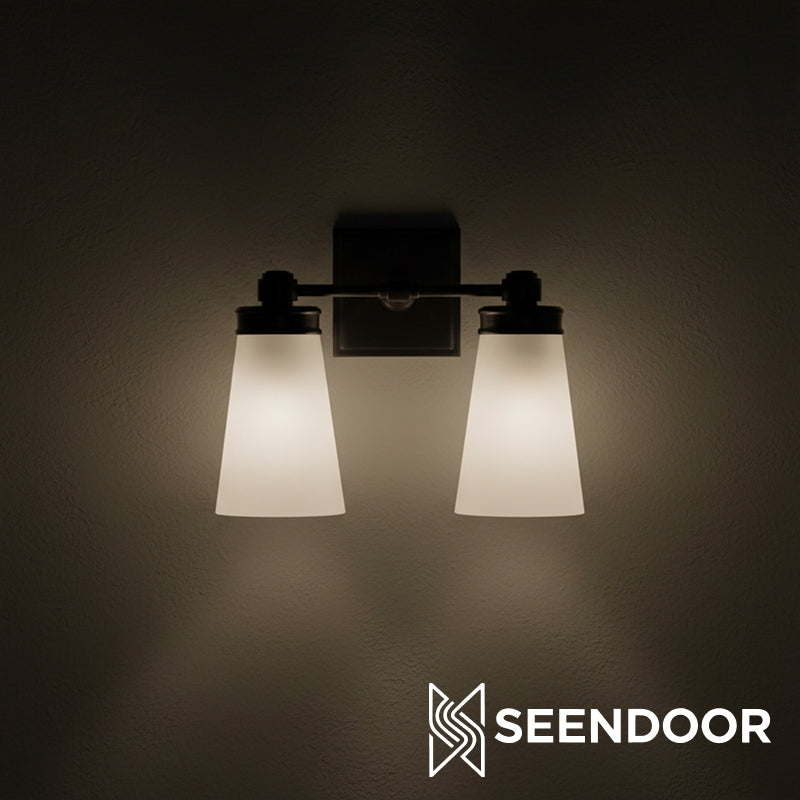 Derlina Classic Multi-head Glass Shade Wall Lamp for Bathroom & Bedroom