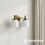 Load image into Gallery viewer, Kalvora Curved Arm Design Modern Wall Sconce for Bedroom &amp; Living Room
