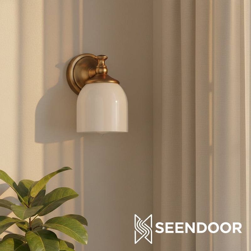 Kalvora Curved Arm Design Modern Wall Sconce for Bedroom & Living Room