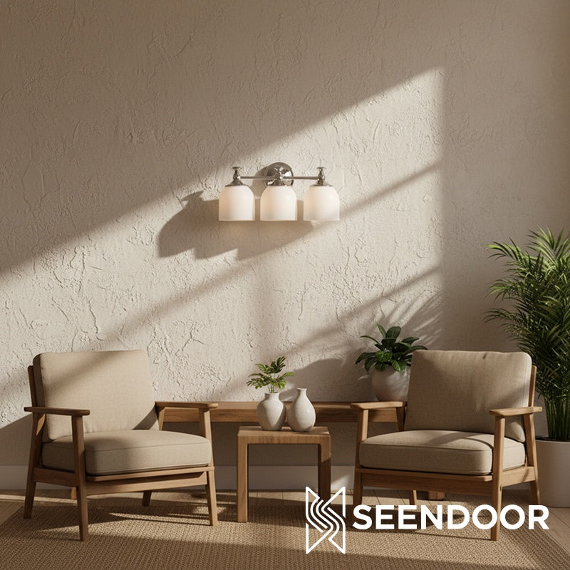 Kalvora Curved Arm Design Modern Wall Sconce for Bedroom & Living Room