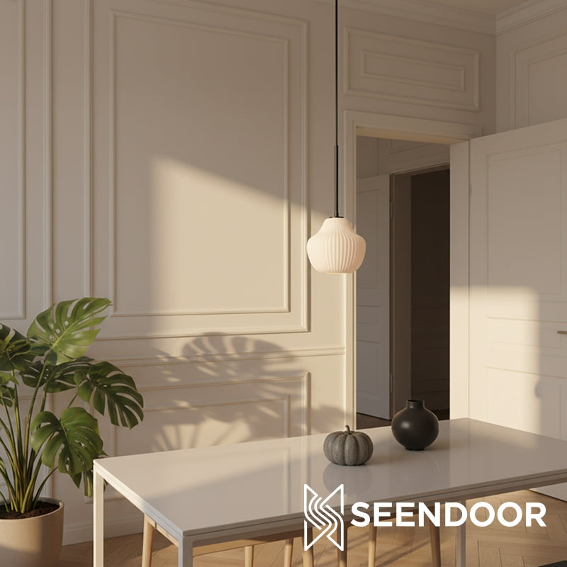 Rivrona Ribbed Fluted Modern Pendant Light for Dining & Kitchen