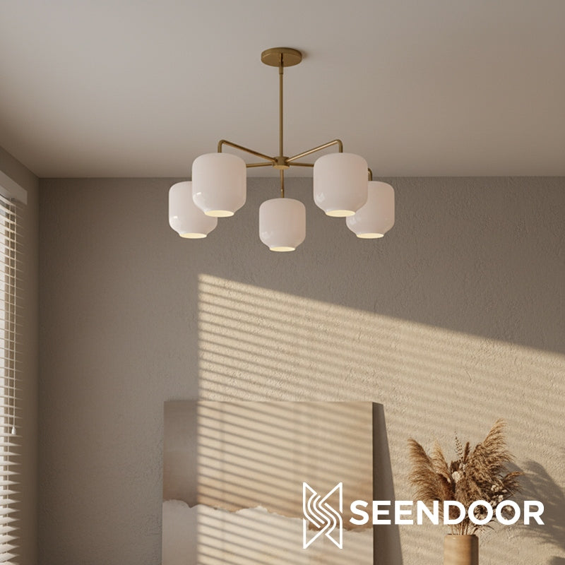 Lumivelle Sculptural Contemporary Chandelier for Entryway & Foyer