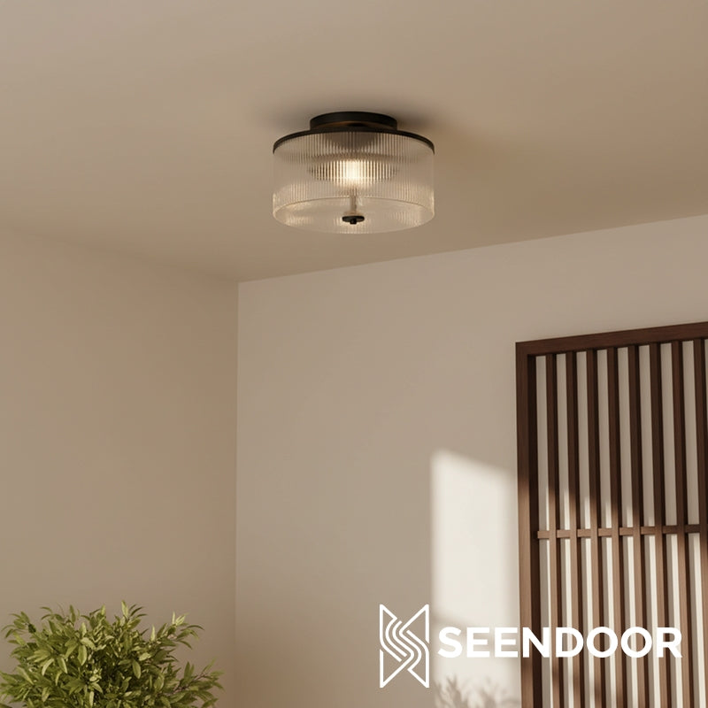 Luminique Clean Edge Modern Flushmount for Office & Entryway