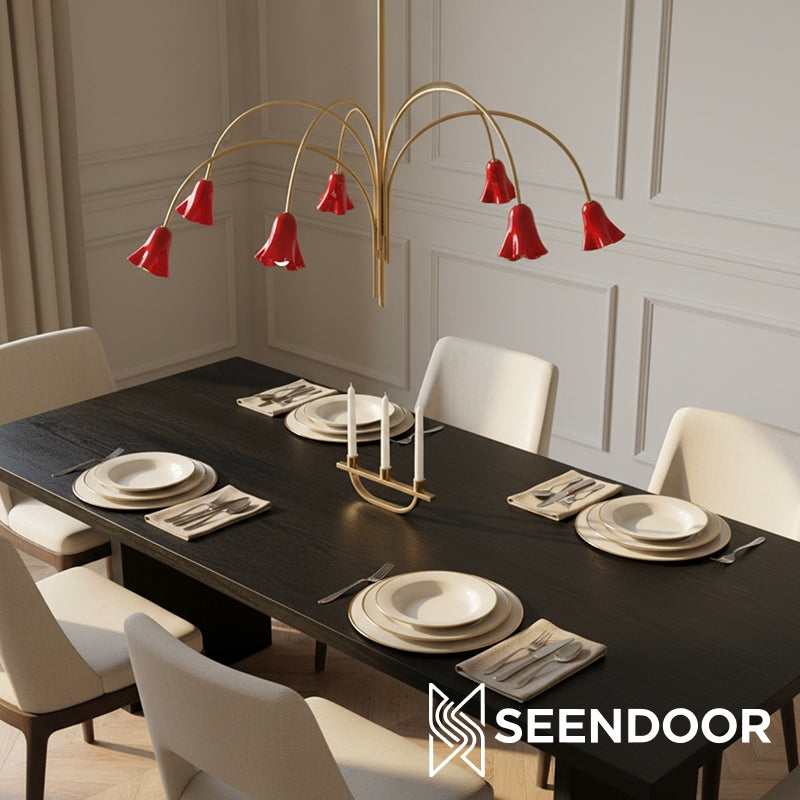 Bellina Sculptural Flower Chandelier for Bedroom and Entryway