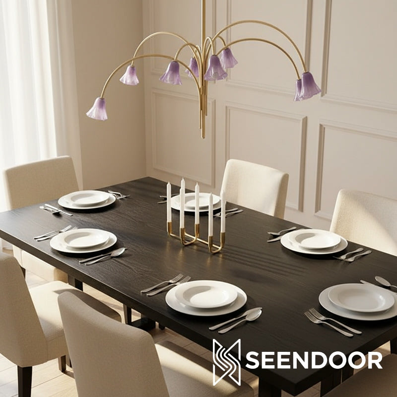 Bellina Sculptural Flower Chandelier for Bedroom and Entryway