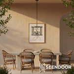 Afbeelding laden in galerijweergave, Ferrix Moderne Buitenlantaarn IJzeren Hanglamp - Industrieel Glazen Verlichtingsontwerp
