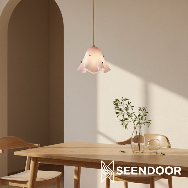 Lámpara colgante con pantalla floral Bellina Iluminación decorativa para el hogar