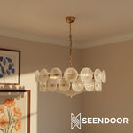 Load image into Gallery viewer, Lorenzo Overlapping Glass Discs – Vintage Lighting for Living Room