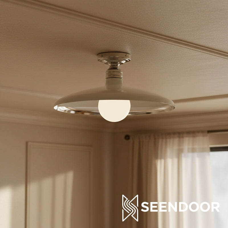 Forvara Boerderij Metaal Opbouwlamp - Zwarte of Witte Plafondlamp